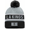 Fanatics Pánska zimná čiapka Los Angeles Kings Authentic Pro Game & Train Cuffed Pom Knit Black-Stone Gray