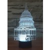 Beling 3D lampa, Biely dom, 7 farebná S277