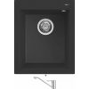 Elleci QUADRA 100 G40 full black + Deante CORIO BFC 060M chróm