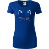 Mačka - srdce namiesto nosa - Dámske tričko z organickej bavlny Origin (GOTS) - 2XL ( Kráľovská modrá )