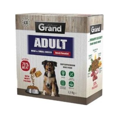 GRAND Adult mini&small breed hovädzie 2,5kg