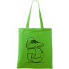 Futbalová lopta kopačka jedným ťahom - Taška bavlnená - 42 x 38 cm ( Apple Green )