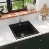 Petromila Granitový kuchynský drez, jedna vanička, čierny