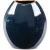 EUROFIRANY KERAMICKÁ VÁZA AMORA 18X9X20 CM TMAVOMODRÁ