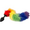 You2Toys Fluffy Tail Rainbow análny kolík s chvostom