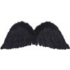 Anjelské krídla čierne 75 x 30 cm