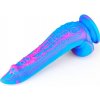 Inkipus Testicled Silicone Dildo 18 cm Blue-Pink
