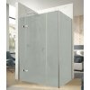 Hüppe Astra Ľavé krídlové dvere, 130 cm, strieborný profil/sklo Sand Plus PX0302.069.316