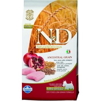 N&D dog Low Grain Adult Mini Chicken, Spelt, Oats & Pomegranate 2,5 kg