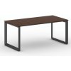 Kancelársky stôl PRIMO INSPIRE, 180x90 cm, čierna podnož, orech