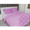 Biante Hrejivé posteľné obliečky Minky TOP 3D bodky MKP-053 Fialová lila Predĺžené 140x220 a 70x90 cm