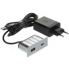 Asa Elektrická zásuvka USB nabíjačka Square A+C / Nerez