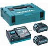 MAKITA 40V Set akumulátorov 2 x 2,5Ah + nabíjačka DC40RA /191j81-6/ + Darček káva