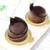Okrúhle papierové podložky pod dezerty 8 cm (100 ks) (Zlaté podložky na koláče, zákusky, muffiny a sladký stôl)