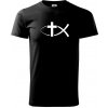 Ježíšova ryba - Klasické pánske tričko vyššej gramáže - 4XL ( Čierna )