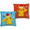 Halantex vankúš Pokémon Pikachu X-mass oboustranný 40x40
