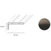 Döllken Profiles Schodová hrana DP 31 S samolepiaca S 25 x 10 x 1800 mm, bronzov