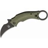 FOX/Bastinelli Black Bird Folding Karambit, N690Co Black Blade, OD Green G10 Handles FX-591 OD