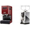 Gaggia New Classic EVO, red + Eureka Mignon Specialita, CR chrome