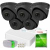 Sada na IP monitoring 5Mpx s 5 kamerami IPCAM-T5 BLACK, Nahrávač 8ch 8xPoE - HiLook by Hikvision