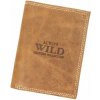 Always Wild peňaženka prírodná koža nubuk hnedá - muž