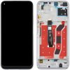 Huawei P40 Lite strieborný LCD displej s dotykom a rámom predný panel