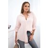 Fashionweek košelová blúzka z ľahkej a príjemnej bavlny K65622 světle růžová