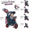 Smart Trike 8202500 EXPLORER sivá&čierna 360° nové riadenie 5v1 s polohovateľnou opierkou a tlmičom šedočierna