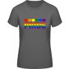 Dámske PRIDE Tričko s Dúhovým dizajnom Pride Tmavošedá