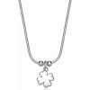 S'Agapõ Oceľový náhrdelník pre šťastie Štvorlístok Click SCK282