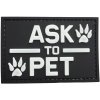 WARAGOD Ask to pet PVC nášivka, čierna