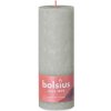Bolsius Rustic Shine Valec 68x190mm Foggy Green, sivozelená sviečka