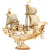 RoboTime drevené 3D puzzle Japonská plachetnica -