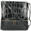 Mondo Italia Kožená kabelka na rameno 573 čierna Made in Italy Čierna