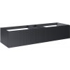 Elita Soho Slim skrinka 160x45.3x31.8 cm závesná kúpeľňová skrinka pod umývadlo čierna RE081604047160