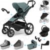 10v1 Thule Urban Glide 4-wheel Mid blue 2024+madlo+vanička Mid blue+ pláštenky+moskytiéry+Thule Maple Black+základňa+adaptéry