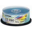 Médium na napaľovanie TDK CD-R 700MB 52x, 10ks