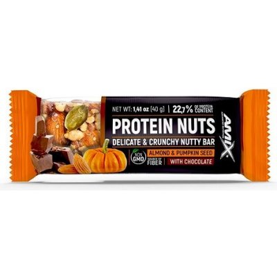 Amix Nutrition Protein Nuts Bar, 40 g, Almond, Pumpkin Seeds