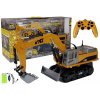 LEAN TOYS RC Žltý bager s pohyblivým ramenom na diaľkové ovládanie