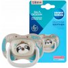 Canpol Babies symetrický silikon cumlík svietiaci Exotic Leňochod sivá