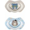 CANPOL BABIES Set symetrických silikónových cumlíkov 18 m+ Bonjour Paris modrý