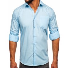 Bolf M14 pánska elegantná košeľa s dlhými rukávmi blankytne modrá