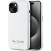 Karl Lagerfeld Grained PU Hotel RSG Zadný kryt pre iPhone 15 White