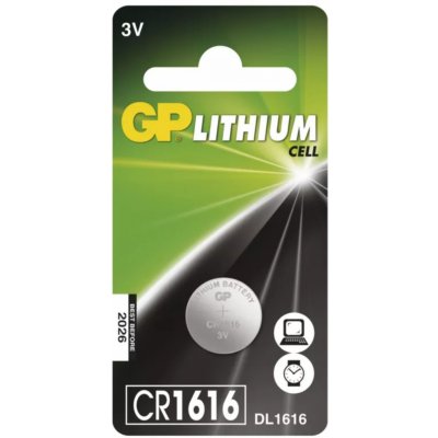 Lítiová gombíková batéria GP CR1616, 1 ks