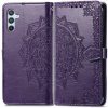 Peňaženkové puzdro Embossing Pattern Mandala Flower fialové – Samsung Galaxy A56