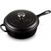 Le Creuset - Liatinový hrniec Cassadou okrúhly s pokrievkou 26 cm/3,6 l čierny