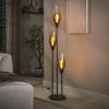 Stojaca lampa 76-90S Cocoon 3L Brown clear glass
