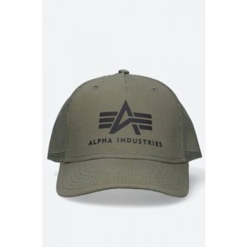 Alpha industries basic dark green trucker cap zelená šiltovka