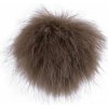 Kožušinový brmbolec s pútkom Ø8 cm - 1 ks 7 hnedá svetlá