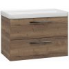 EBS Urban Skříňka s umyvadlem 81cm, dub Halifax/madlo chrom 1 set